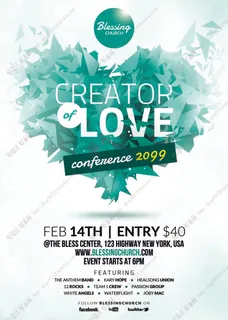 科技感多边形海报模板