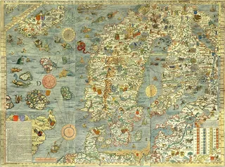 复古地图板块分析高清图片