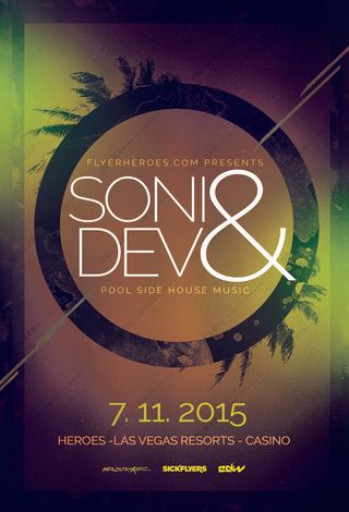 科技感多边形海报模板