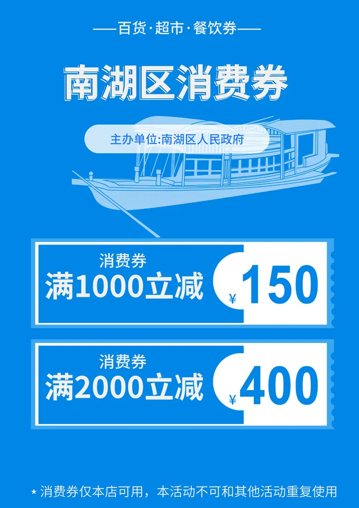 景点旅游消费券海报模板psd模版下载