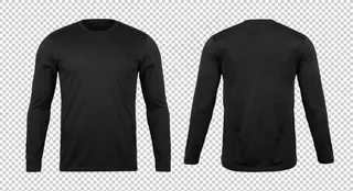 黑色T恤两件矢量