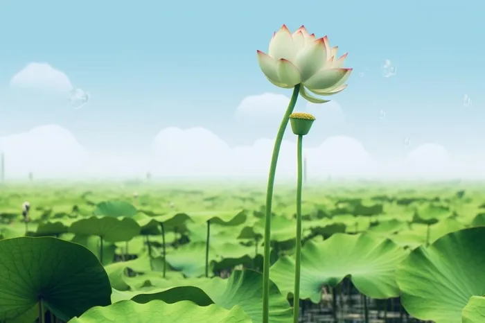 简约清新莲花背景(1344x896)