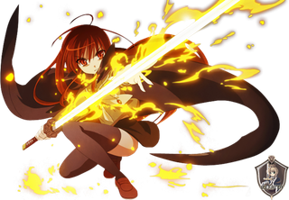 女孩火焰剑客素材帅气