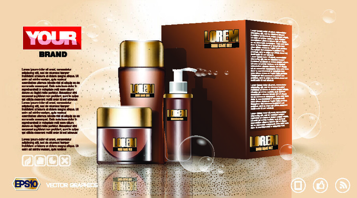 设计广告化妆品素材