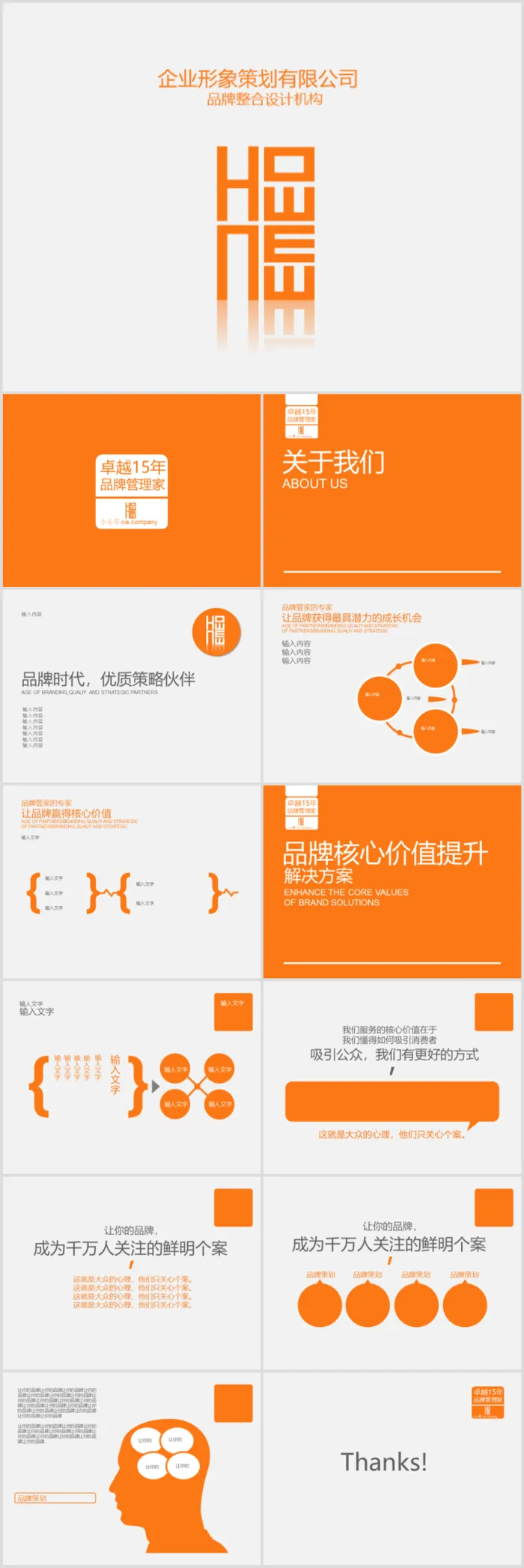 欧美风格介绍汇报通用ppt模板