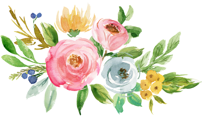 花朵花束彩绘春季装饰谷雨