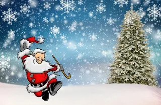 圣诞节雪花装饰风景