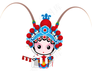 [京剧国粹]国粹京剧Q版全套PNG动漫刀马旦穆桂帅
