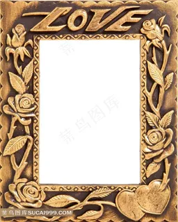 金属爱情相框图片