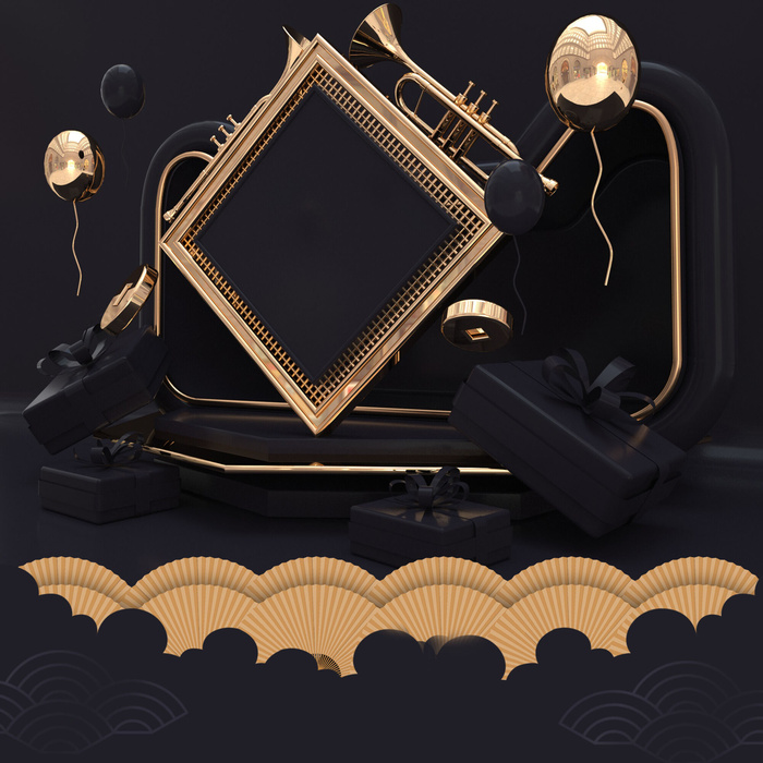 立体C4D场景电商首页主图直通车促销banner海报背景PSD素材