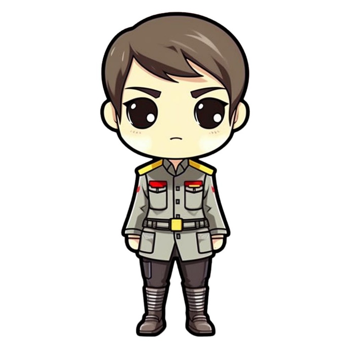 军人士兵卡通免抠(1024x1024)
