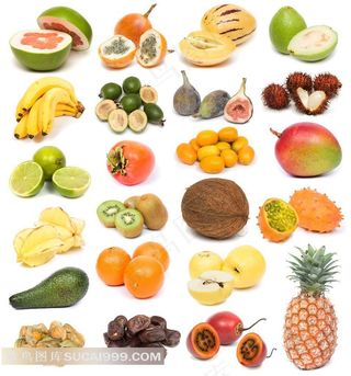 柚子牛油果无花果荔枝椰子椰枣蔓越莓菠萝