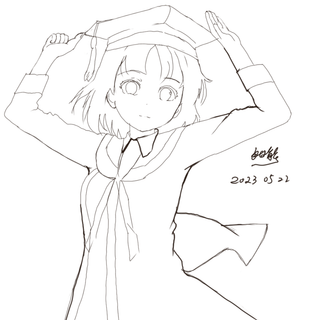 毕业插画手绘线稿