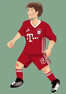 原创球星扁平风插画