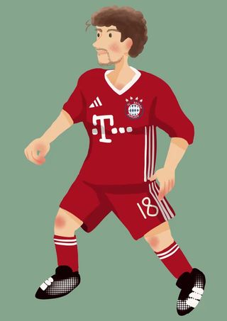 原创球星扁平风插画