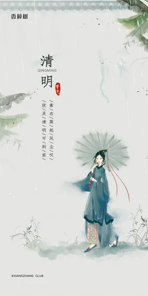 清明节国潮风节气海报