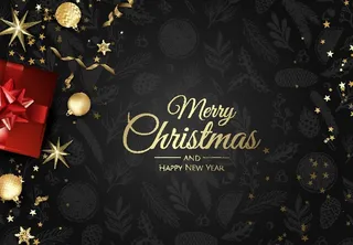 圣诞节圣诞树圣诞老人闪亮装饰电商促销折扣海报