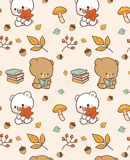 熊, 卡通片, 背景, 图案, 无缝的 熊, 卡通片, 背景, 图案, 无缝的