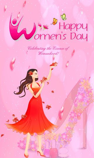 三八妇女节女神节贺卡素材