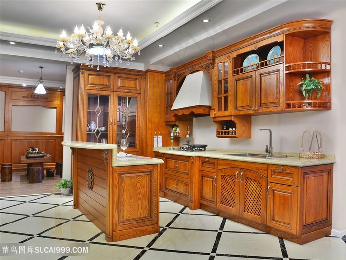 简欧高端实木厨房