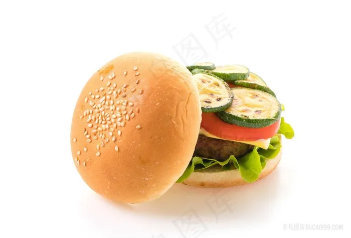 美食西餐汉堡包
