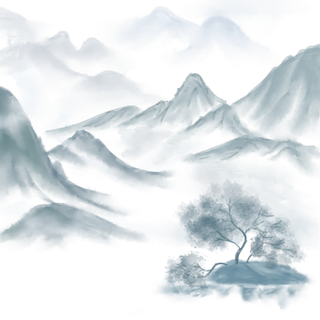 中国风山水祥云PNG免扣素材