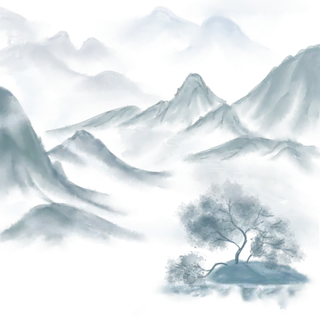 中国风山水祥云PNG免扣素材