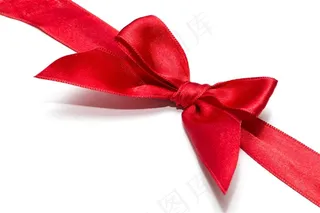 礼物盒上的红色礼品花