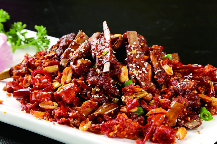 美味手抓羊排美食摄影图片