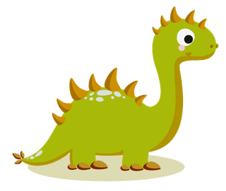 卡通恐龙绿