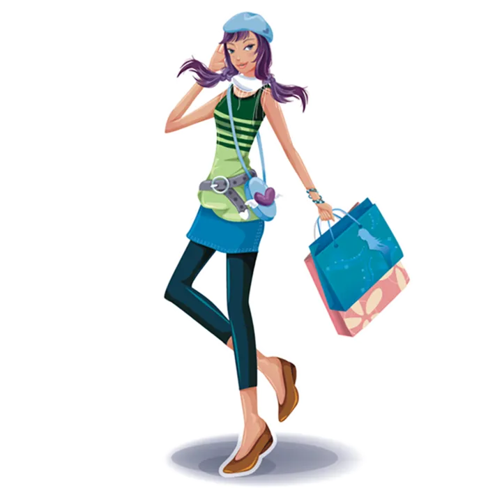 时尚购物女郎