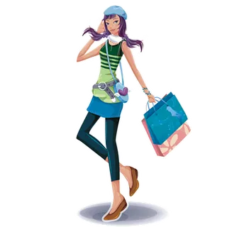 时尚购物女郎