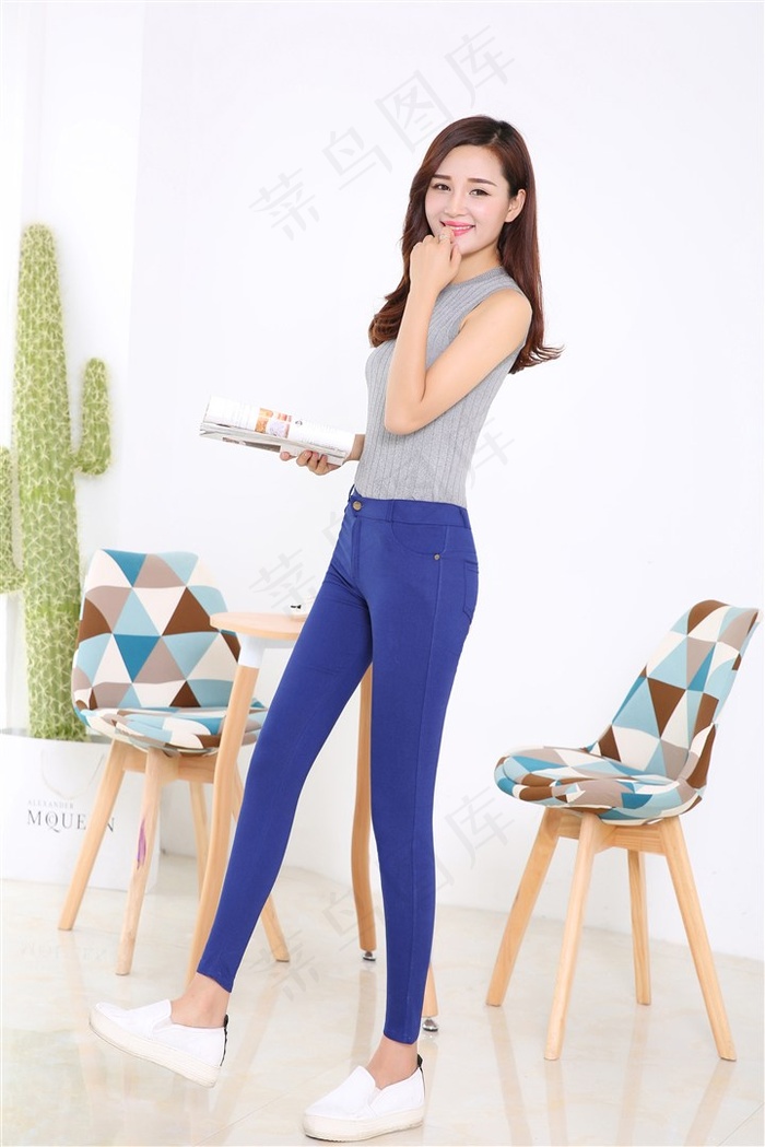 紧身裤女模特高清大图