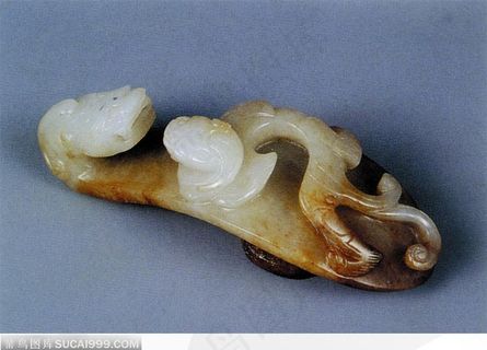 传统工艺品-豹子花纹的玉勾