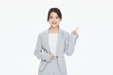 灰色思考职业女性装
