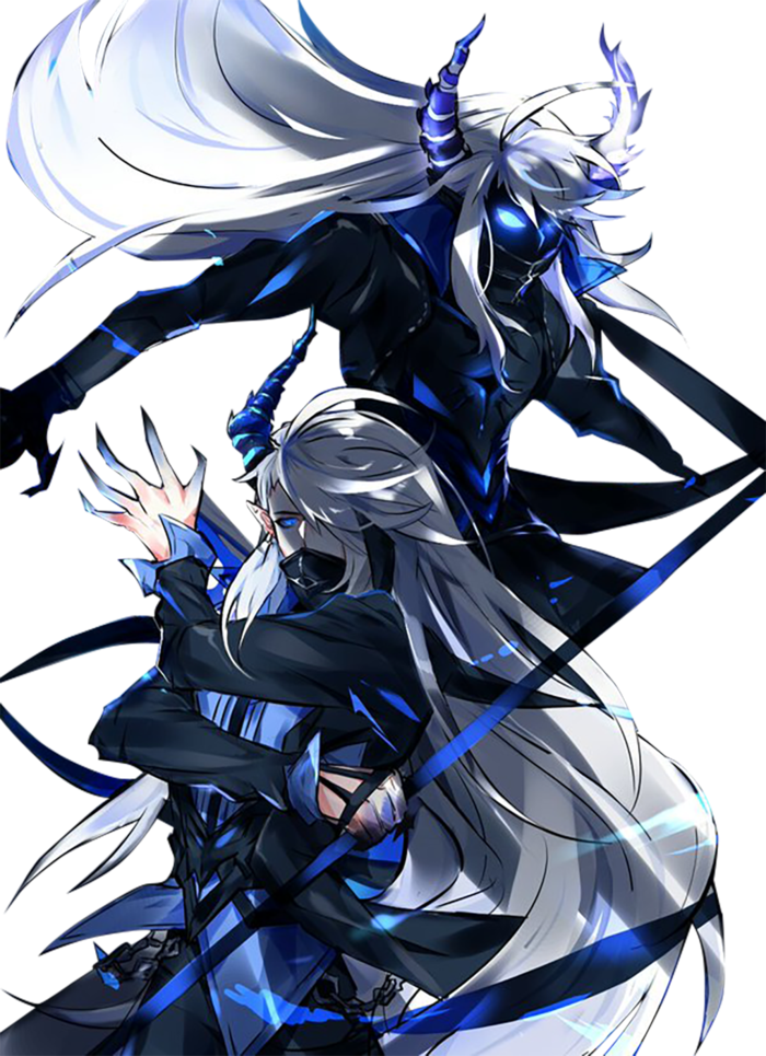 蓝色牛魔人物素材卡通