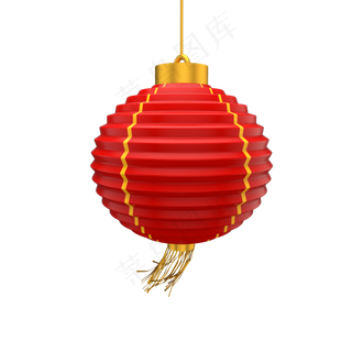 中国风 手绘 卡通元素 传统 复古红 灯笼装饰 PNG 免抠 