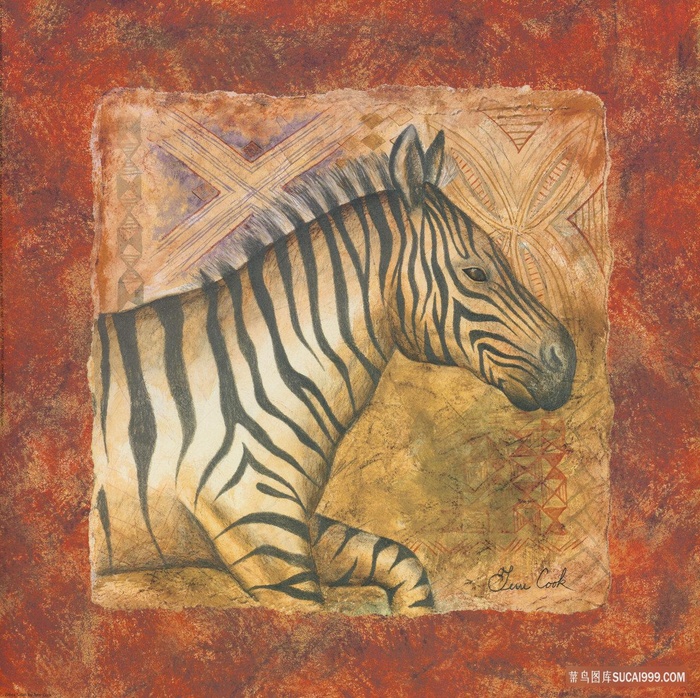 斑马高清艺术油画