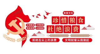 矢量食堂党建文化墙