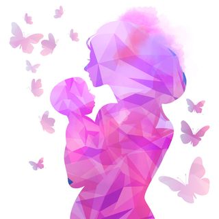 水彩粉色母亲节素材