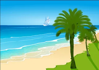 夏天海滩大海背景