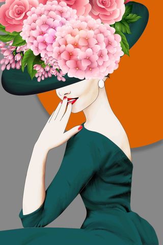 北欧美女装饰画  