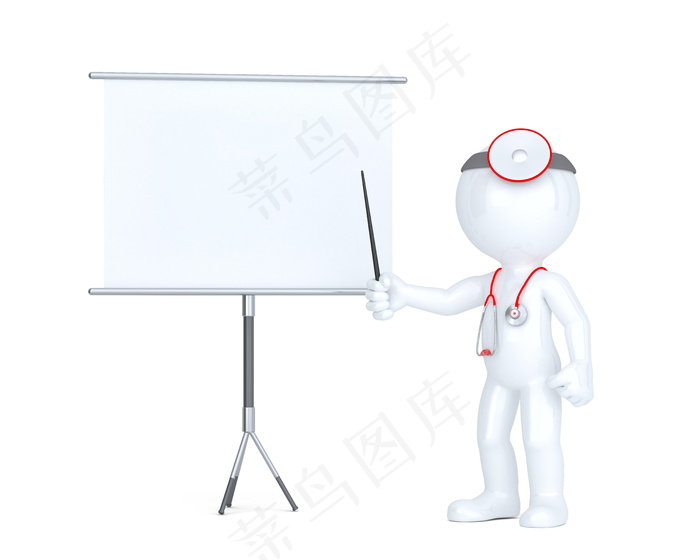 正在教学的3D小人医生图片