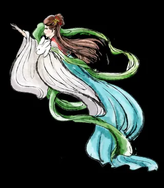 卡通中秋节嫦娥素材