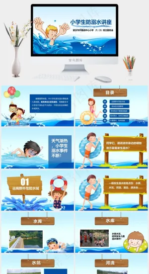 儿童安全教育ppt模板预览图