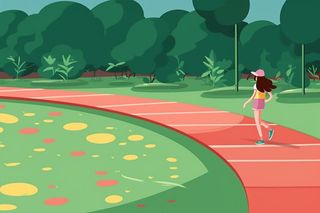 操场学生儿童花草背景