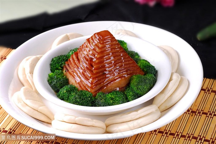 面香扣肉中华美食摄影图