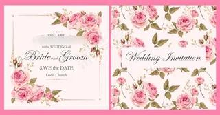 结婚伴手礼 情人节玫瑰 欧式玫瑰大花矢量素材 结婚邀请卡请柬矢量
