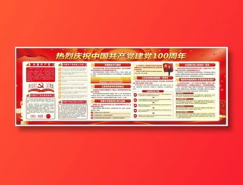 学党史  建党100周年cdr矢量模版下载