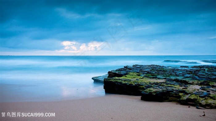 海滩海岛风景画壁纸